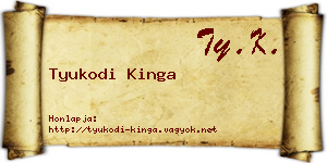 Tyukodi Kinga névjegykártya